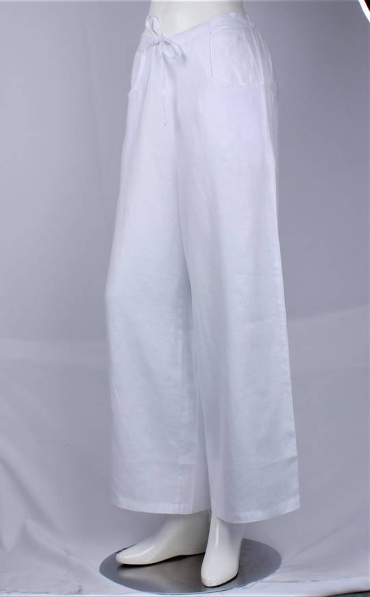 Alice & Lily  linen trousers w pockets white STYLE: AL/ND-382 SIZES : S/M/L
